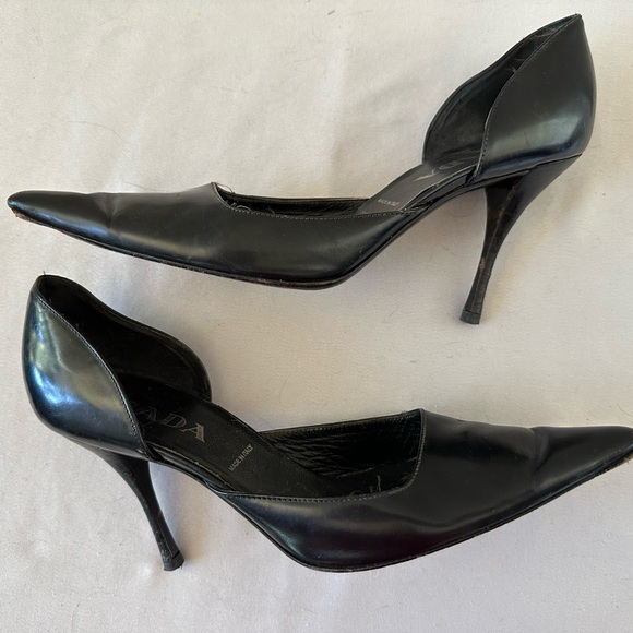 Prada Shoes - Prada vintage black slip on heels/ 37